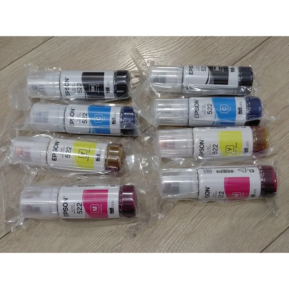 8 Genuine Epson 522 Ink Combo Pack for ET-2400 ET-2840-ET-4810-OEM-4PK